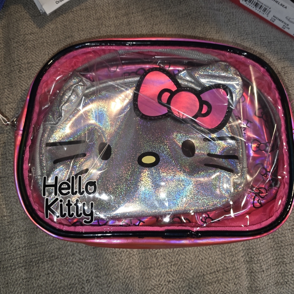 NEW Sanrio Hello Kitty 3pc Makeup Bag Cosmetic Case Toiletry Travel Pouch Pencil